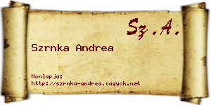 Szrnka Andrea névjegykártya